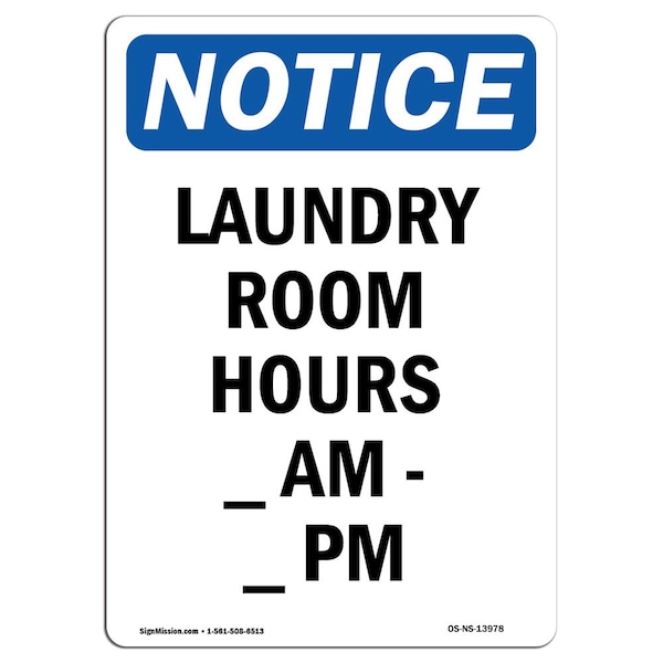 Safety Sign, OSHA Notice, 5" Height, Pm Sign, Portrait, 10PK
